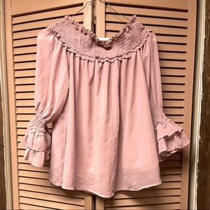 Pinkish/Mauve Off the Shoulder Top